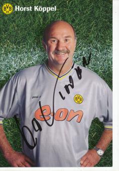 Horst Köppel  2001/2002  Borussia Dortmund  Fußball  Autogrammkarte original signiert 