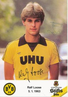 Ralf Loose  UHU  Borussia Dortmund  Fußball  Autogrammkarte original signiert 