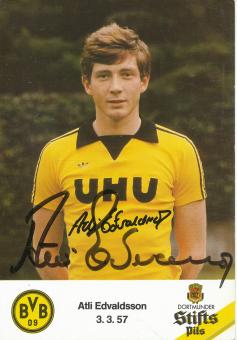 Atli Edvaldsson  UHU  Borussia Dortmund  Fußball  Autogrammkarte original signiert 