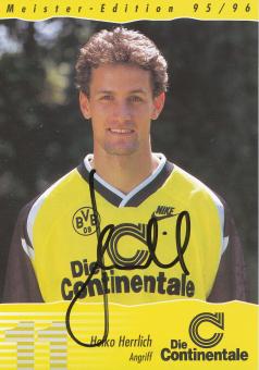 Heiko Herrlich  1995/1996  Borussia Dortmund  Fußball  Autogrammkarte original signiert 