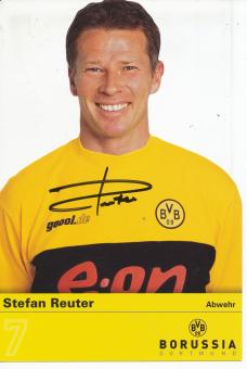 Stefan Reuter  Stanz Karte Borussia Dortmund  Fußball  Autogrammkarte original signiert 