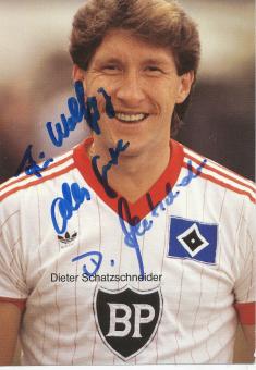 Dieter Schatzschneider  1983/84  Hamburger SV  Fußball  Autogrammkarte original signiert 
