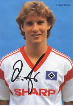 Oliver Geier  1989/1990  Hamburger SV  Fußball  Autogrammkarte original signiert 