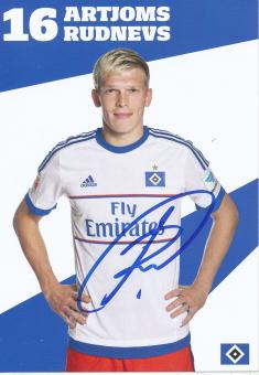 Artjoms Rudnevs  2015/2016  Hamburger SV  Fußball  Autogrammkarte original signiert 