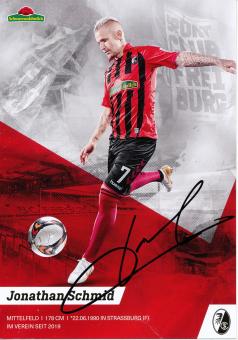 Jonathan Schmid  2019/2020  SC Freiburg  Fußball Autogrammkarte original signiert 