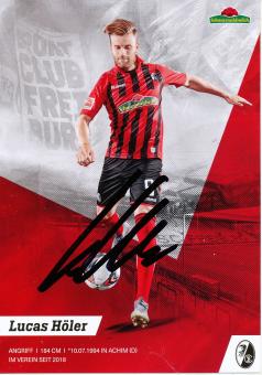 Lucas Höler  2019/2020  SC Freiburg  Fußball Autogrammkarte original signiert 
