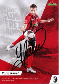 Yoric Ravet  2019/2020  SC Freiburg  Fußball Autogrammkarte original signiert 