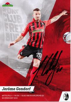 Jerome Gondorf  2019/2020  SC Freiburg  Fußball Autogrammkarte original signiert 