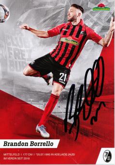 Brandon Borello  2019/2020  SC Freiburg  Fußball Autogrammkarte original signiert 
