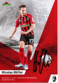 Nicolas Höfler  2019/2020  SC Freiburg  Fußball Autogrammkarte original signiert 