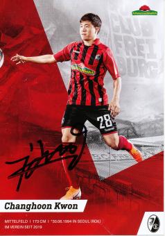 Changhoon Kwon  2019/2020  SC Freiburg  Fußball Autogrammkarte original signiert 
