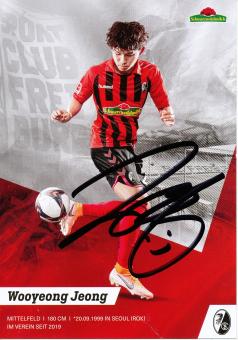 Wooyeong Jeong  2019/2020  SC Freiburg  Fußball Autogrammkarte original signiert 