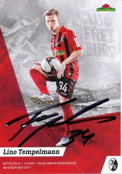 Lino Tempelmann  2019/2020  SC Freiburg  Fußball Autogrammkarte original signiert 