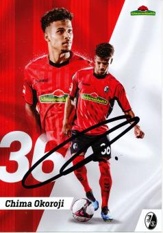 Chima Okoroji   2018/2019  SC Freiburg  Fußball Autogrammkarte original signiert 