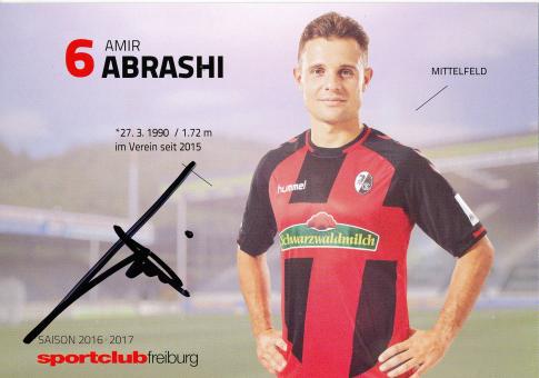 Amir Abrashi   2016/2017  SC Freiburg  Fußball Autogrammkarte original signiert 