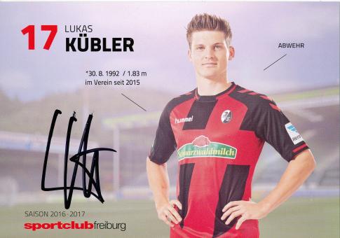 Lukas Kübler   2016/2017  SC Freiburg  Fußball Autogrammkarte original signiert 