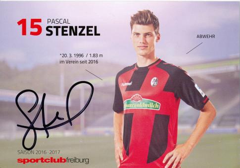 Pascal Stenzel   2016/2017  SC Freiburg  Fußball Autogrammkarte original signiert 