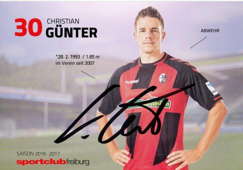 Christian Günter  2016/2017  SC Freiburg  Fußball Autogrammkarte original signiert 