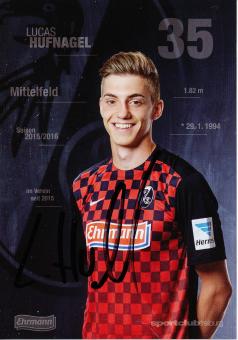 Lucas Hufnagel  2015/2016  SC Freiburg  Fußball Autogrammkarte original signiert 