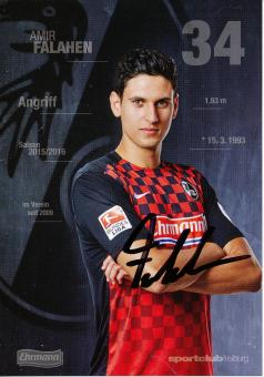 Amir Falahen  2015/2016  SC Freiburg  Fußball Autogrammkarte original signiert 