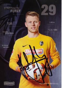Konstantin Fuhry  2015/2016  SC Freiburg  Fußball Autogrammkarte original signiert 