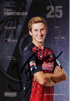 Jonas Föhrenbacher  2015/2016  SC Freiburg  Fußball Autogrammkarte original signiert 