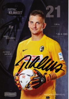 Patric Klandt  2015/2016  SC Freiburg  Fußball Autogrammkarte original signiert 