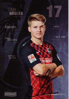 Lucas Kübler  2015/2016  SC Freiburg  Fußball Autogrammkarte original signiert 