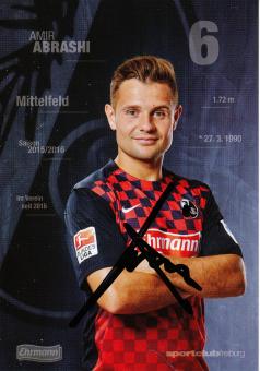 Amir Abrashi  2015/2016  SC Freiburg  Fußball Autogrammkarte original signiert 