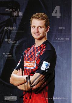 Manuel Höhn  2015/2016  SC Freiburg  Fußball Autogrammkarte original signiert 