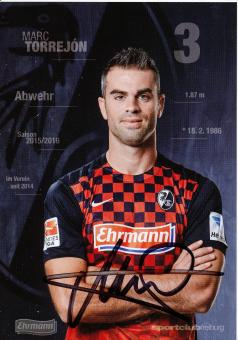 Marc Torrejon  2015/2016  SC Freiburg  Fußball Autogrammkarte original signiert 