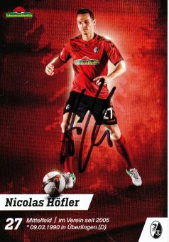 Nicolas Höfler  2017/2018  SC Freiburg  Fußball Autogrammkarte original signiert 