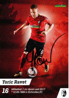 Yoric Ravet  2017/2018  SC Freiburg  Fußball Autogrammkarte original signiert 