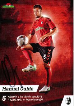 Manuel Gulde  2017/2018  SC Freiburg  Fußball Autogrammkarte original signiert 