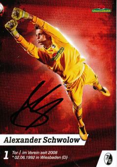 Alexander Schwolow  2017/2018  SC Freiburg  Fußball Autogrammkarte original signiert 