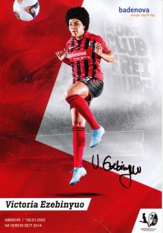 Victoria Ezebinyuo  2019/2020  SC Freiburg  Frauen Fußball Autogrammkarte original signiert 