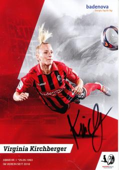 Virginia Kirchberger  2019/2020  SC Freiburg  Frauen Fußball Autogrammkarte original signiert 