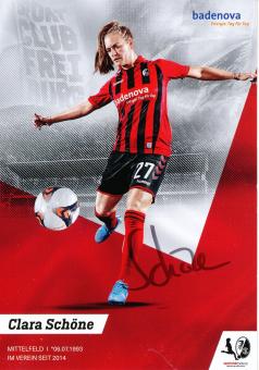 Clara Schöne  2019/2020  SC Freiburg  Frauen Fußball Autogrammkarte original signiert 