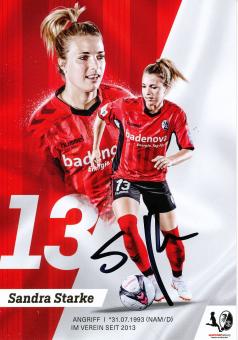 Sandra Starke  2018/2019  SC Freiburg  Frauen Fußball Autogrammkarte original signiert 