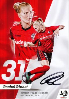 Rachel Rinast  2018/2019  SC Freiburg  Frauen Fußball Autogrammkarte original signiert 