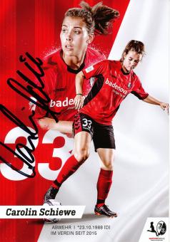 Carolin Schiewe  2018/2019  SC Freiburg  Frauen Fußball Autogrammkarte original signiert 