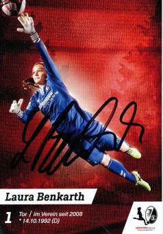 Laura Benkarth  2017/2018  SC Freiburg  Frauen Fußball Autogrammkarte original signiert 