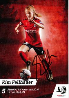 Kim Fellhauer  2017/2018  SC Freiburg  Frauen Fußball Autogrammkarte original signiert 