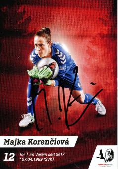 Majka Korenciova  2017/2018  SC Freiburg  Frauen Fußball Autogrammkarte original signiert 