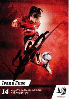 Ivana Fuso  2017/2018  SC Freiburg  Frauen Fußball Autogrammkarte original signiert 