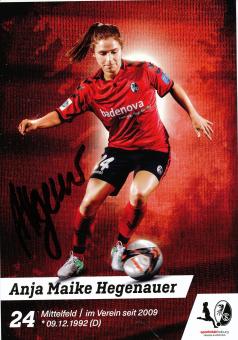 Anja Maike Hegenauer  2017/2018  SC Freiburg  Frauen Fußball Autogrammkarte original signiert 