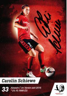Carolin Schiewe  2017/2018  SC Freiburg  Frauen Fußball Autogrammkarte original signiert 