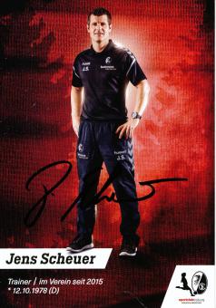 Jens Scheuer  2017/2018  SC Freiburg  Frauen Fußball Autogrammkarte original signiert 