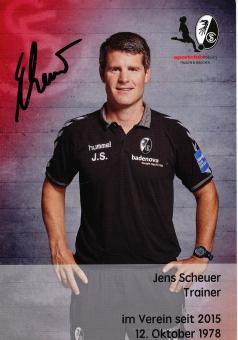 Jens Scheuer  2016/2017  SC Freiburg  Frauen Fußball Autogrammkarte original signiert 