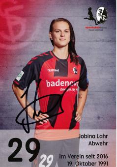 Jobina Lahr  2016/2017  SC Freiburg  Frauen Fußball Autogrammkarte original signiert 